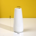 Minimalist white ceramic cone vase 20cm height for modern floral arrangements - Glazed Round Opening (21cm)
