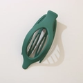 Matte dark green oval hair claw clip for thick hair shown on a minimalist background - Matte Dark Green