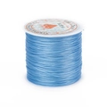 Sky blue flat elastic crystal string for DIY jewelry and beaded bracelet making - 0.6mm*50m / Sky Blue