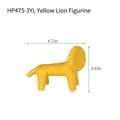 Abstract Nordic ceramic lion ornament in yellow matte finish with 12cm size dimensions - Left Face Lion - Yellow