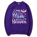 Dark purple Mama Est 2025 Coquette hoodie featuring Mother's Day memorial graphics - Purple