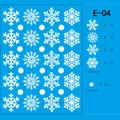 Christmas snowflake window stickers set E-04 with 20 white snowflakes and 12 dots - E4-Small Snowflakes Pattern
