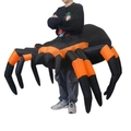 Funny inflatable spider costume in black and orange for Halloween party roleplay - Spider / One Size