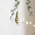 Sparkling gold Christmas tree ornament with glitter finish and star topper for decoration - Champagne Resin Christmas Tree