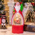 Caja de música bola de nieve Papá Noel con linterna brillante para decoración navideña - Estilo Papá Noel