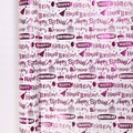 White birthday gift wrapping paper with purple Happy Birthday patterns and party motifs - Birthday Series-Rose Red Embossed / 43cm Width x 3m Length