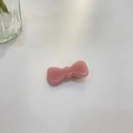 Pink jelly bow hair clip with gold France Handmade text on a minimalist white surface - Jelly Pink - Thickened Bowknot