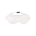 Elegant ivory 22 momme mulberry silk sleep mask with elastic headband and silk filling - White