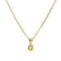 18k gold plated balloon style letter O pendant with a delicate cable chain necklace - Letter O
