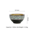 Japanese style kiln glaze ceramic rice bowl 12.5cm diameter dessert bowl variant - 4.8 Inch / Prussian Coast
