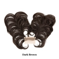Chignon postiche brun foncé avec peigne réglable pour un volume naturel et élégant - Brun Foncé