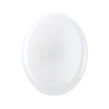Pierre de soucis ovale en quartz blanc poli avec une finition lisse et translucide sur blanc - Jade Blanc / 45*35*8mm