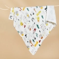 6-layer cotton gauze baby blanket with colorful cartoon animal print and soft texture - 6-Layer 110*110cm / Animal Forest
