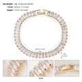 Specifiche dettagliate della dimensione per bracciale in zircone dorato da 18,5 cm - Stile Oro (BS-J5476G)