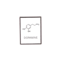 Creatieve witte emaille speld met dopamine chemische formule, rechthoekige broche - DOPAMINE molecuul(XZ4343)