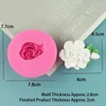 Pink silicone gardenia flower mold for baking and chocolate with precise size markings - 3510 Gardenia / Pink