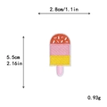 Colorful popsicle embroidered DIY patch with 2.8cm width and 5.5cm height measurements - GZ-2770 With Adhesive Backing