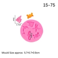 Pink silicone mold featuring seahorse, starfish, and shells for fondant cake decoration - 2#--Ocean Life Mix--Pink