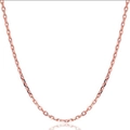 Rotating four-leaf clover pendant in rose gold finish with minimalist chain design - O-Link Chain / Rose Gold