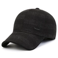 Berretto da baseball invernale grigio scuro con logo Donatella e paraorecchie - Regolabile / Nero