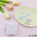 Detailed view of animal silicone mold dimensions with cute rabbit resin craft samples - Mini Cartoon Animal A1-2248