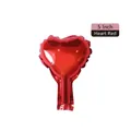 Red heart-shaped 5-inch aluminum foil balloon for wedding and birthday decoration - 5-inch Heart Red