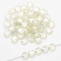 Détails macro de perles roses en verre de 10mm avec revêtement AB pour bijoux DIY - Jaune Cristal