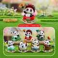 Cute panda bao bao vinyl figure on rocking horse base with Sichuan culture theme - Panda Footprint (A061) / Random One