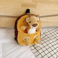 Cute lion plush backpack for kids in yellow and brown soft material for school - Yellow Lion (with Anti-lost Leash)
