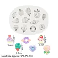 Stampo in silicone per 11 mini dolci come cupcake, ciambelle e coni gelato - 2# Serie Dessert (A835) / Grigio
