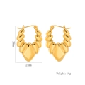 Irregular star earrings size guide showing 28mm height and 21mm width with 14g weight - 1175 Gold (Fan Stacked)