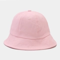 Detail showing pink canvas sun hat with reinforced stitching and breathable eyelets - M (56-58cm) / Pink