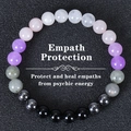 Pulsera Empath Protection de cristales naturales con cuentas de colores degradados - Degradado Suave Multicolor (Empath-2)