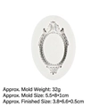 European vintage frame silicone mold for chocolate and fondant cake decoration - No.2 Oval Photo Frame / Gray