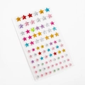 Autocollants 3D cristal étoiles multicolores scintillantes pour bricolage enfants - Double étoile