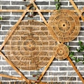 Lot de trois décorations murales rondes en rotin tressé et fibres naturelles de style boho - Ensemble 2 : N° 1 + N° 3 + N° 6