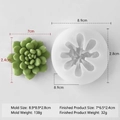 3D succulent cactus silicone mold for DIY resin ornaments and aromatherapy wax art - Succulent J-1232
