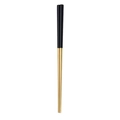 Square 304 stainless steel chopsticks in modern black and gold finish for dining - 23CM / Black & Gold