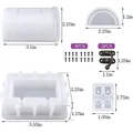 Silicone treasure chest mold set for resin with detailed dimensions and metal lock hardware - Treasure Chest Mold Set + 4 Locks