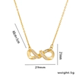 Golden infinity symbol necklace for women with sparkling small diamonds and 40+5cm chain - Pave Infinity Style (346) / Gold