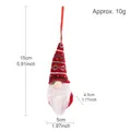 Red knit Christmas gnome ornament with white hearts and 15cm height dimensions - Knitted Gnome Mini Pendant A