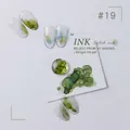 Solid ink watercolor nail art solution in shade 19 for green marble gradient effect - 8# (Ink Style)