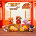 Fortune Cat blind box variant set with golden scrolls and lucky Chinese characters - M430 One Cat Brings Wealth Set 6 / Full Box Set