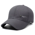 Casquette de baseball grise foncée pour hommes avec logo DIAORABBIT et design en toile - Réglable / Gris