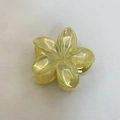Yellow iridescent plumeria flower hair claw clip with a glossy finish for women - Frangipani Hair Clip / Pack of 12 (8x7x4cm) / Iridescent Yellow