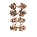 Set di 4 clip per mantello in metallo bronzo vintage fibbie per scialle cardigan - Set oro antico, 4 pezzi
