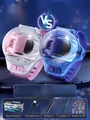 Pink and blue alloy mini RC watch cars with USB charging cable and 28 barricade pieces - 2 Pcs Set/Roadblock Bag/2.4G / Tech Blue + Sakura Pink