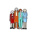 Pines de esmalte de dibujos animados de personajes de Golden Girls sobre fondo blanco - Personajes Clásicos (QHXZ2886)