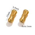 Polished gold peanut clasp jewelry connector 15x6.8mm for stainless steel bracelets - Gold Smooth Large