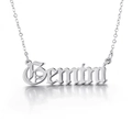 Collier signe zodiacal Gémeaux en acier titane argenté au style gothique moderne - Gémeaux